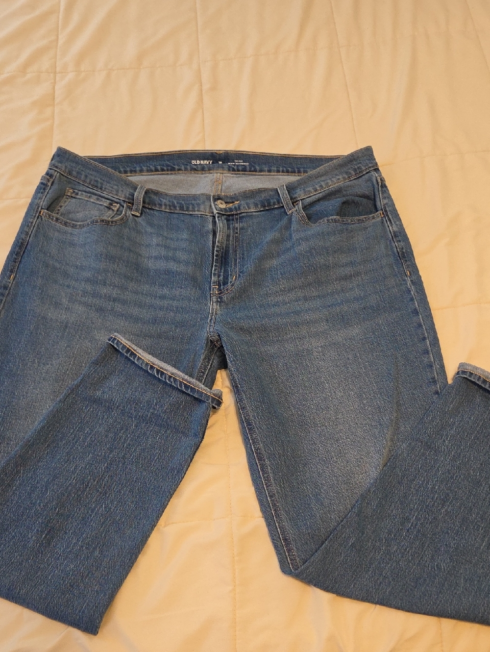 Old Navy Boyfriend Jeans - Medium Blue Denim